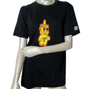 FRANK & HONEY Black Honeybear eye patch bottle Short Sleeve T-Shirt